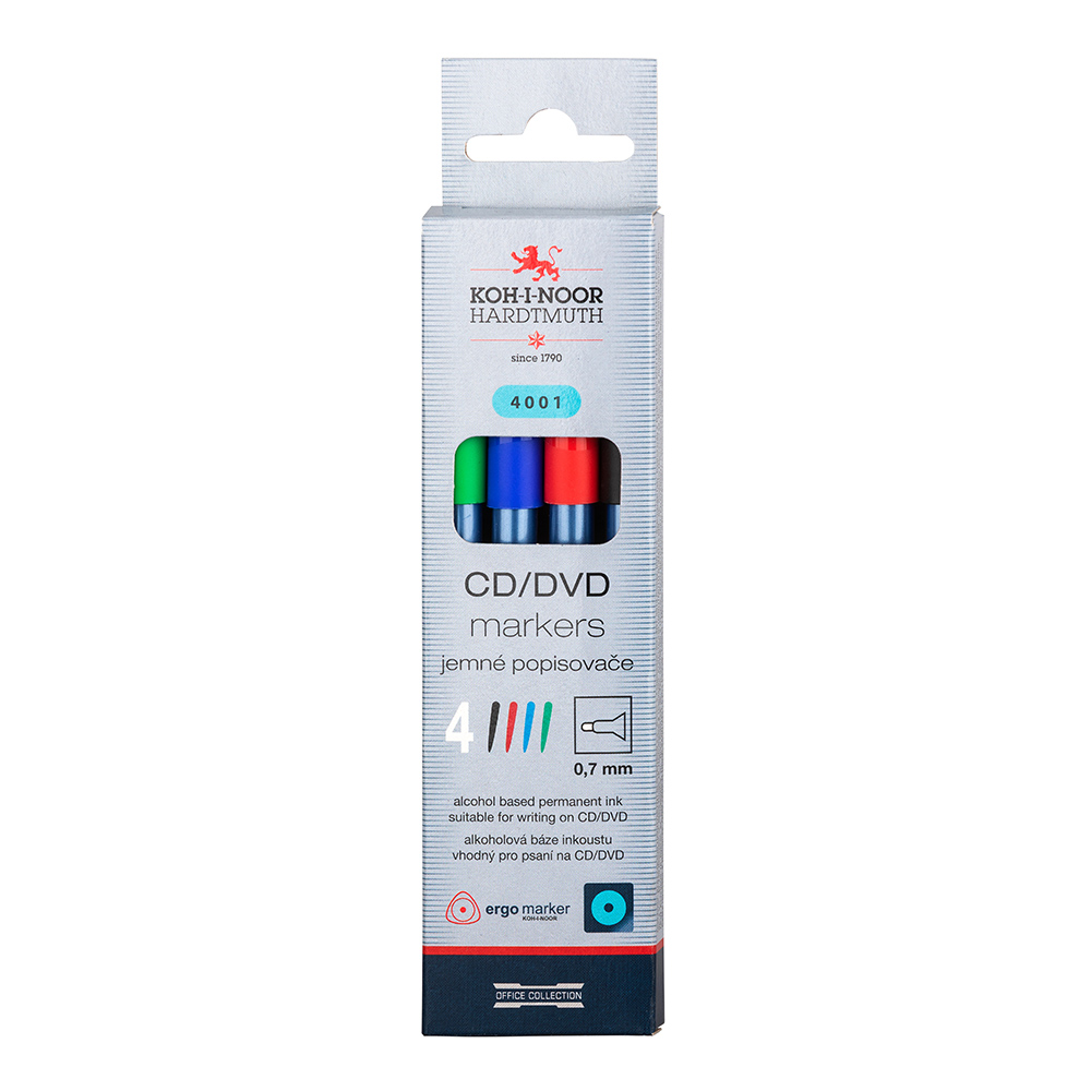 souprava popisovačů permanentních 4001 4 CD/DVD #154025