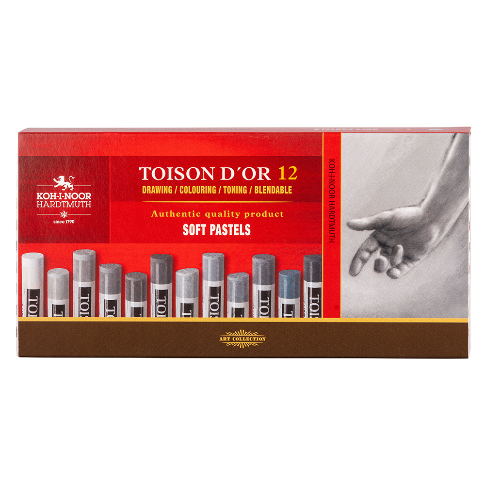 souprava pastelů prašných uměleckých 8522 šedé #27978