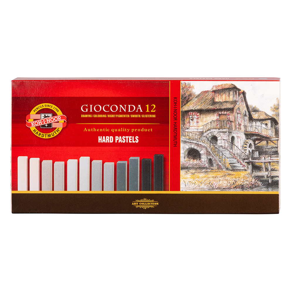 souprava pastelů tvrdých uměleckých 8122 šedé #31780