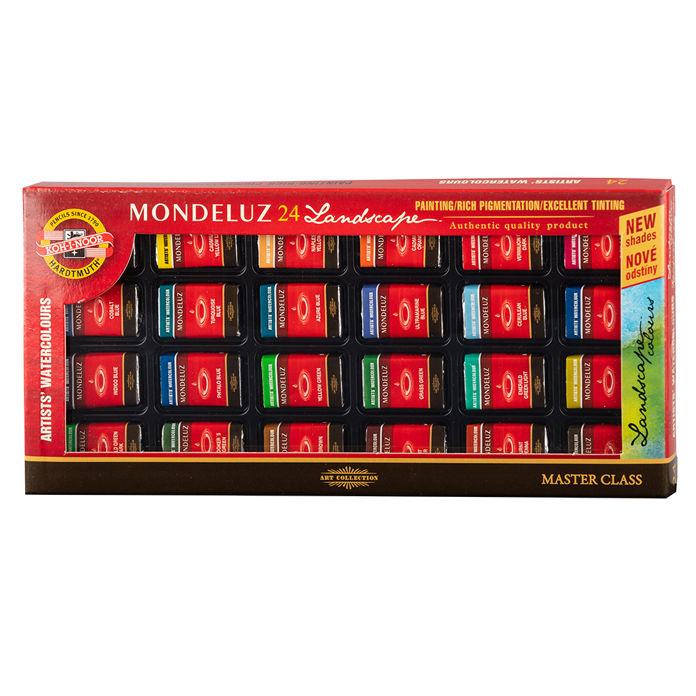 souprava akvarelových barev uměleckých 24 krajina #76927