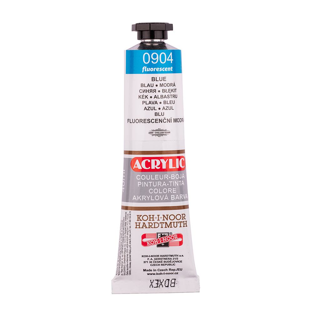 163487-0162790441tb barva akrylová 40ml fluorescenční modrá 0904 #163487