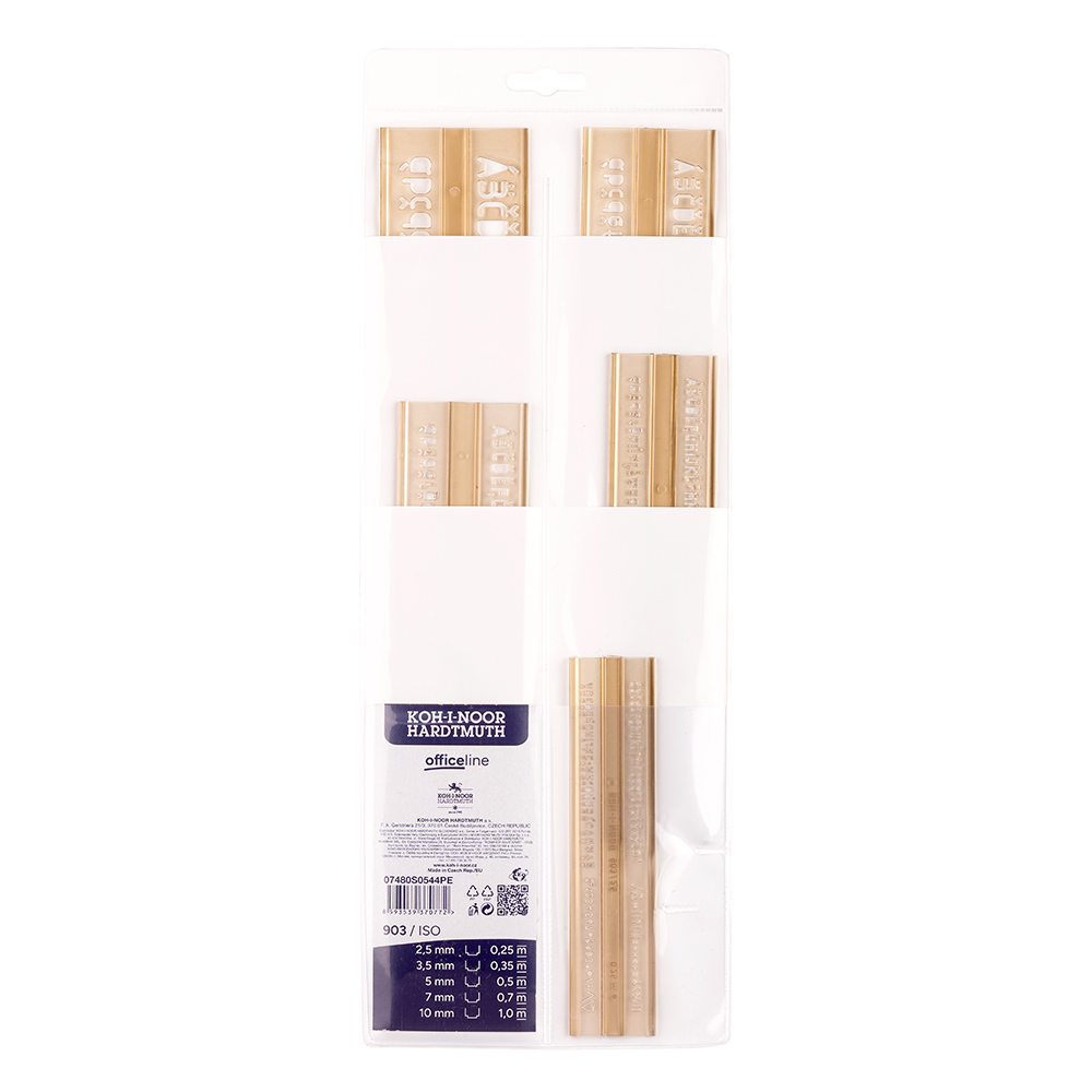 souprava šablon písmenkových ISO kouřové #167640