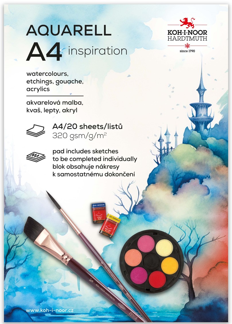blok AQUARELL A4 předtištěný #167813