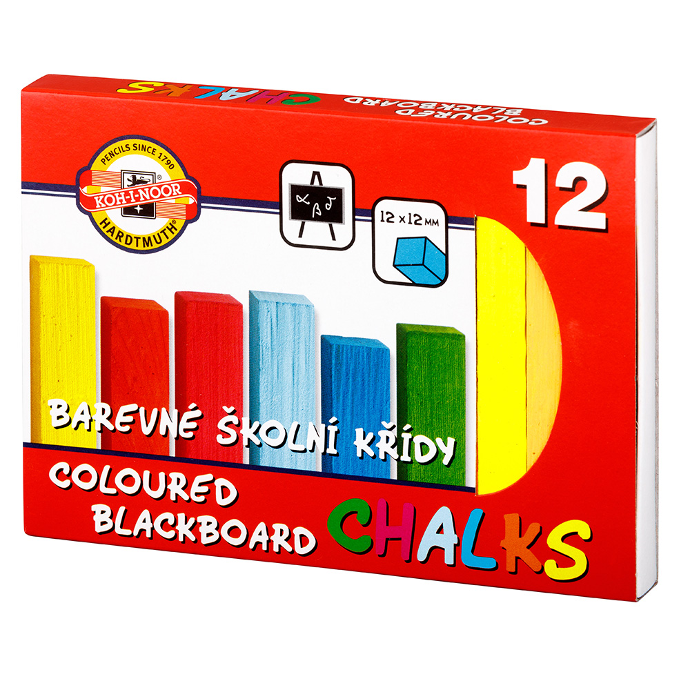 souprava křídy školní barevné 12 #18295